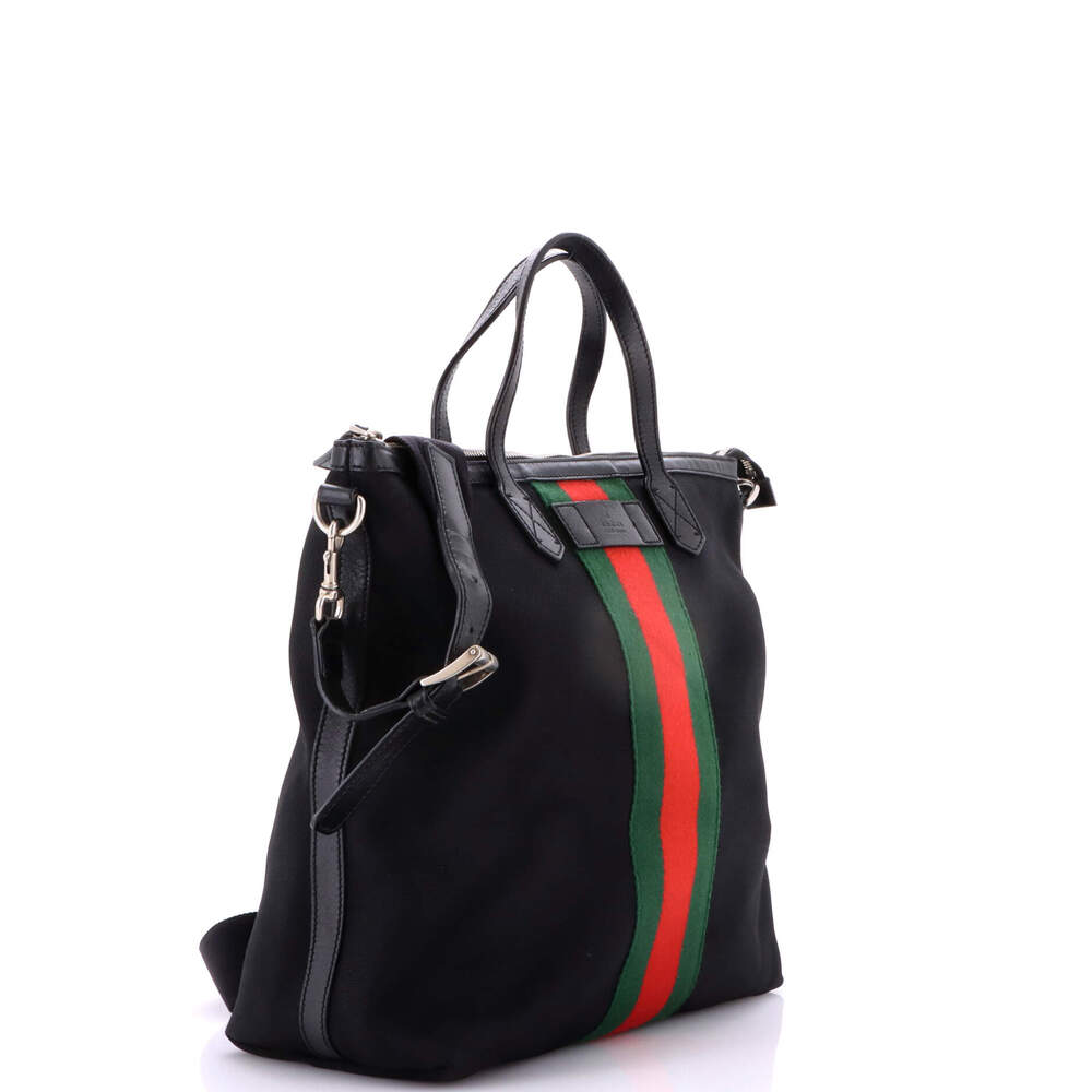 Gucci Web Zip Tote Techno Canvas Medium #247843G13B - Picture 2 of 8